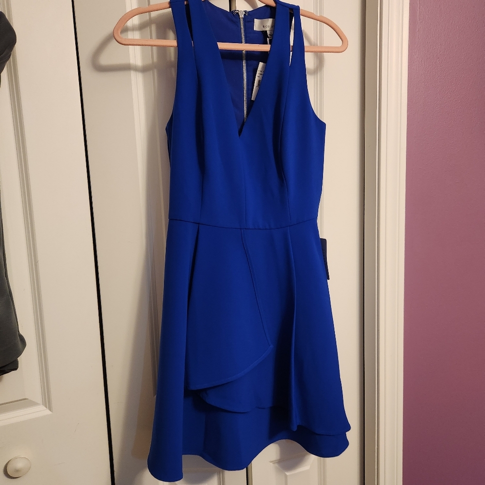 Adelyn Rae Blue Fit and Flare Mini Dress